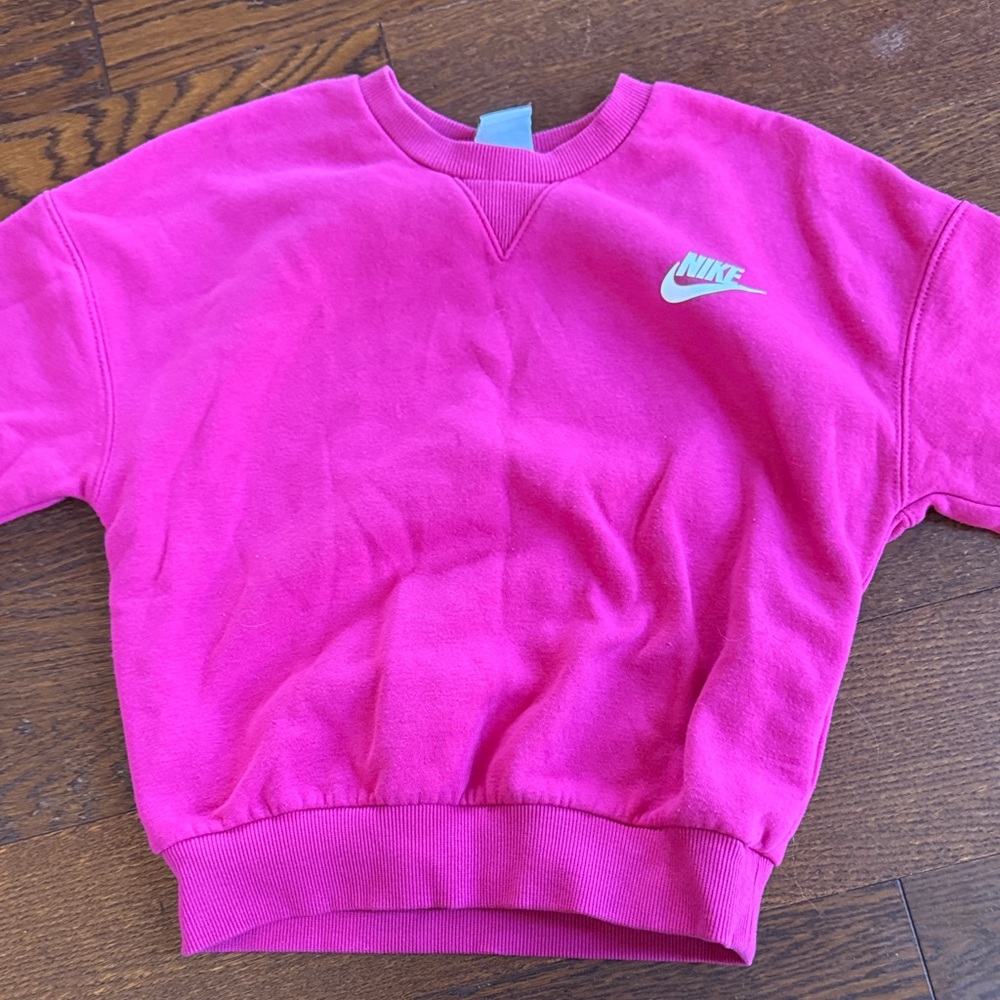 Nike Kids Bright Pink Crewneck Sweatshirt